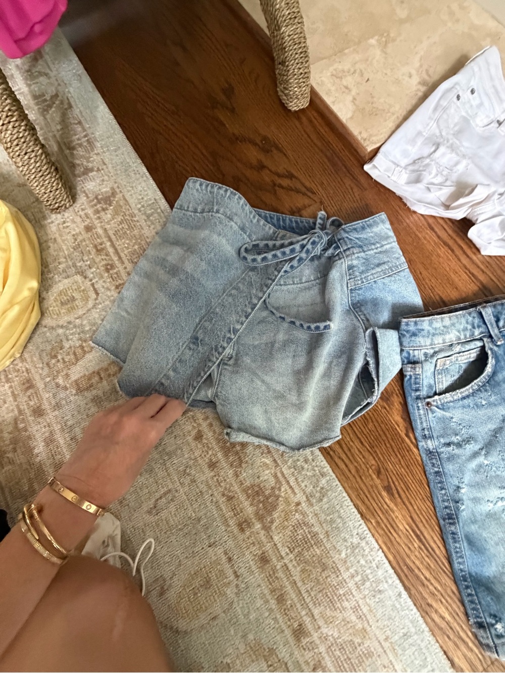 Lot of denim shorts, skirt, Size 2/small. Zara, Free People, Aeropostale. - Picture 6 of 7